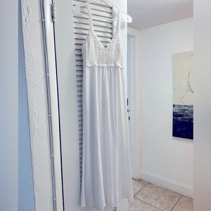 Long white summer dress